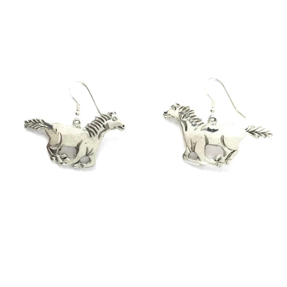 Pauline Nelson Sterling Silver Horse Earrings-Indian Pueblo Store