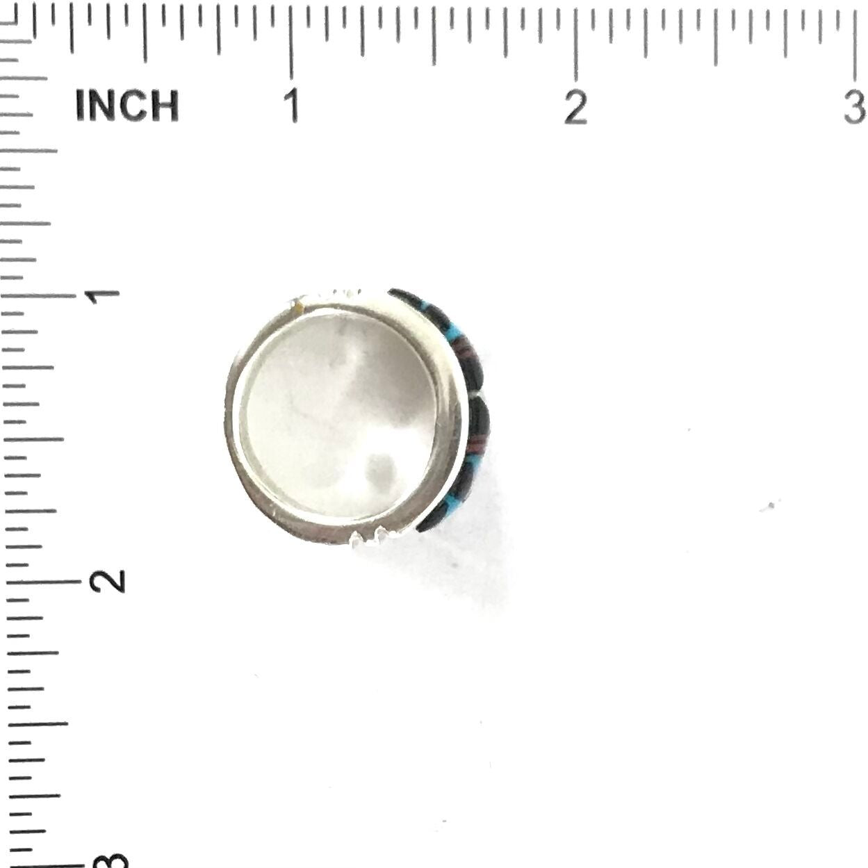 Rick Tolino Inlay Opal Multi-gemstone Wide Band Ring-Indian Pueblo Store