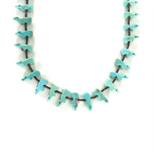 Load image into Gallery viewer, Verna Kushana Turquoise Bear Fetish Carving Necklace-Indian Pueblo Store
