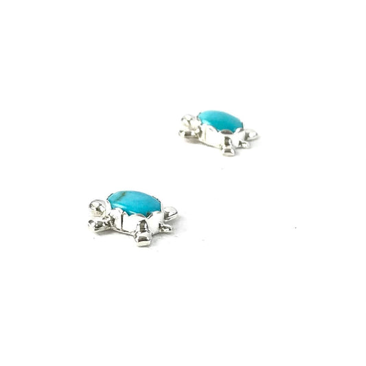 Turquoise Turtle Post Earrings-Indian Pueblo Store