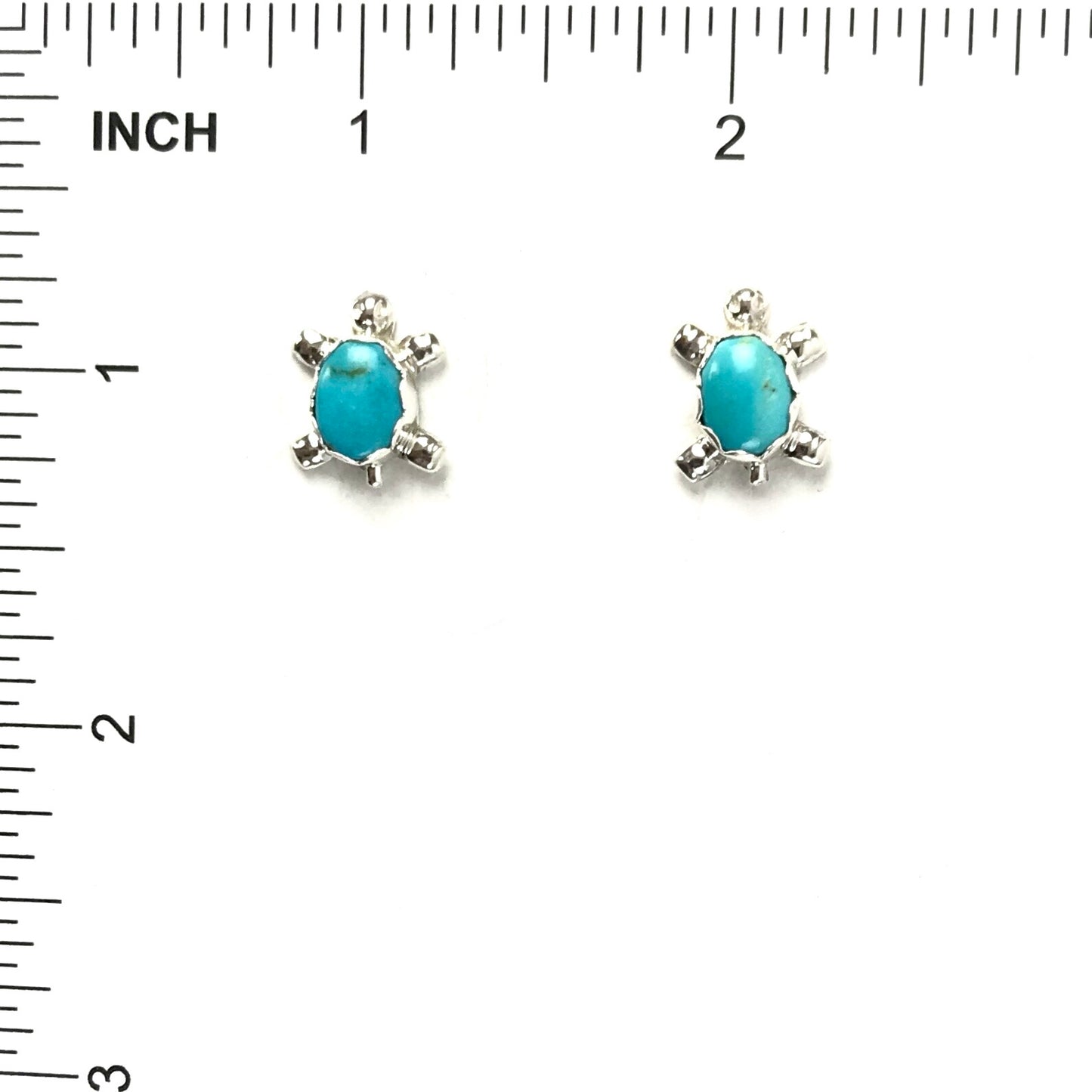 Turquoise Turtle Post Earrings-Indian Pueblo Store