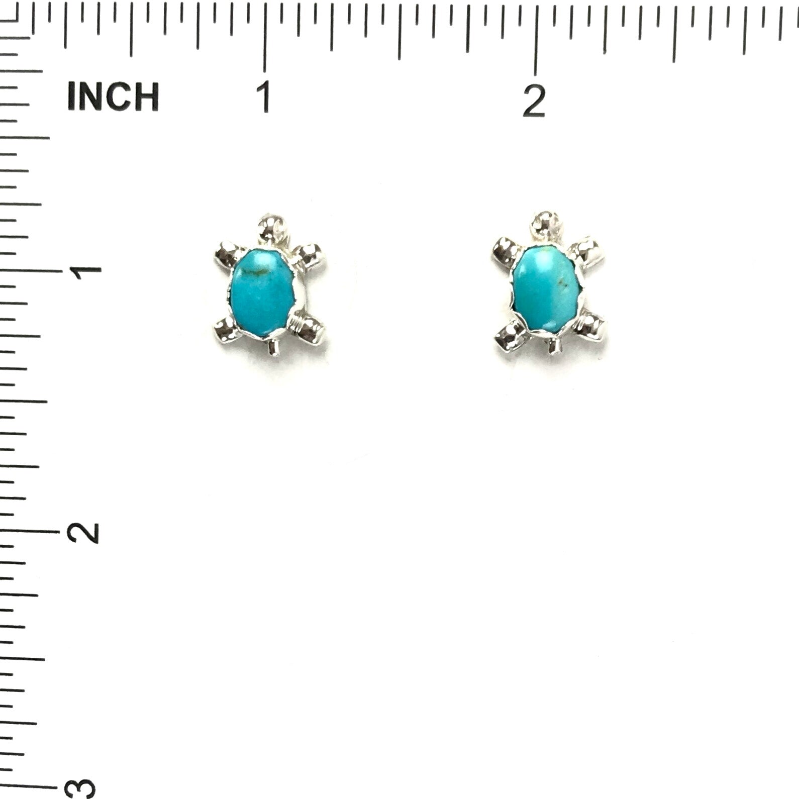 Turquoise Turtle Post Earrings-Indian Pueblo Store