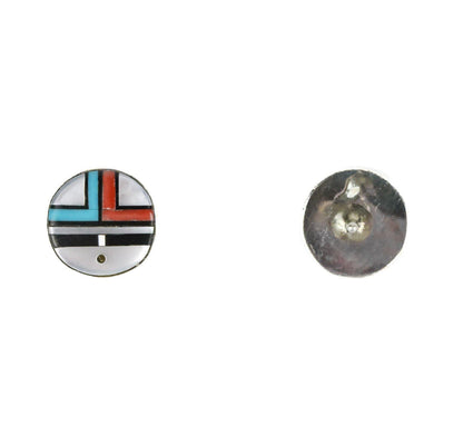 James Cheama Zuni Sunface Earrings-Indian Pueblo Store