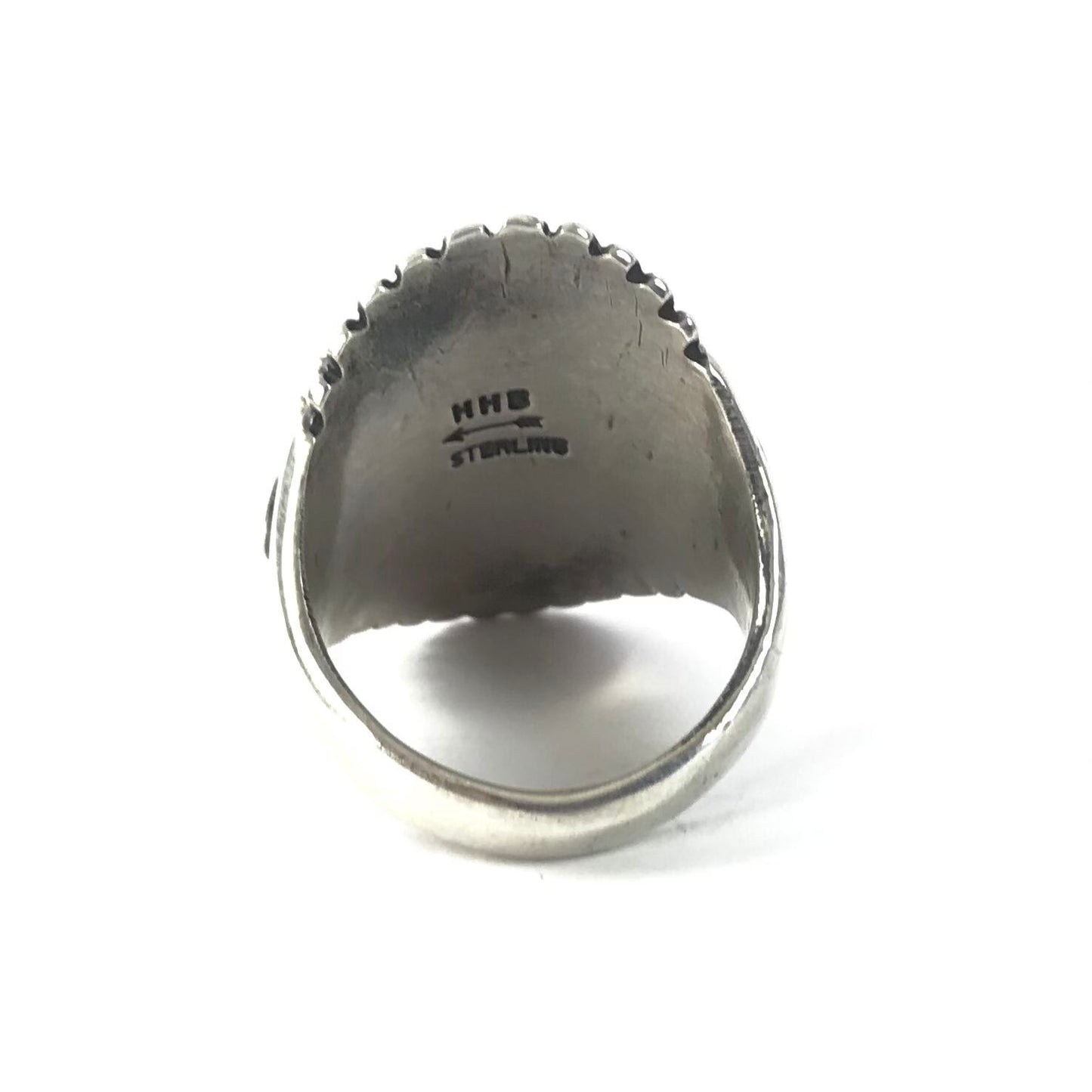 Harry H. Begay Sterling Silver Applique Medallion Ring-Indian Pueblo Store