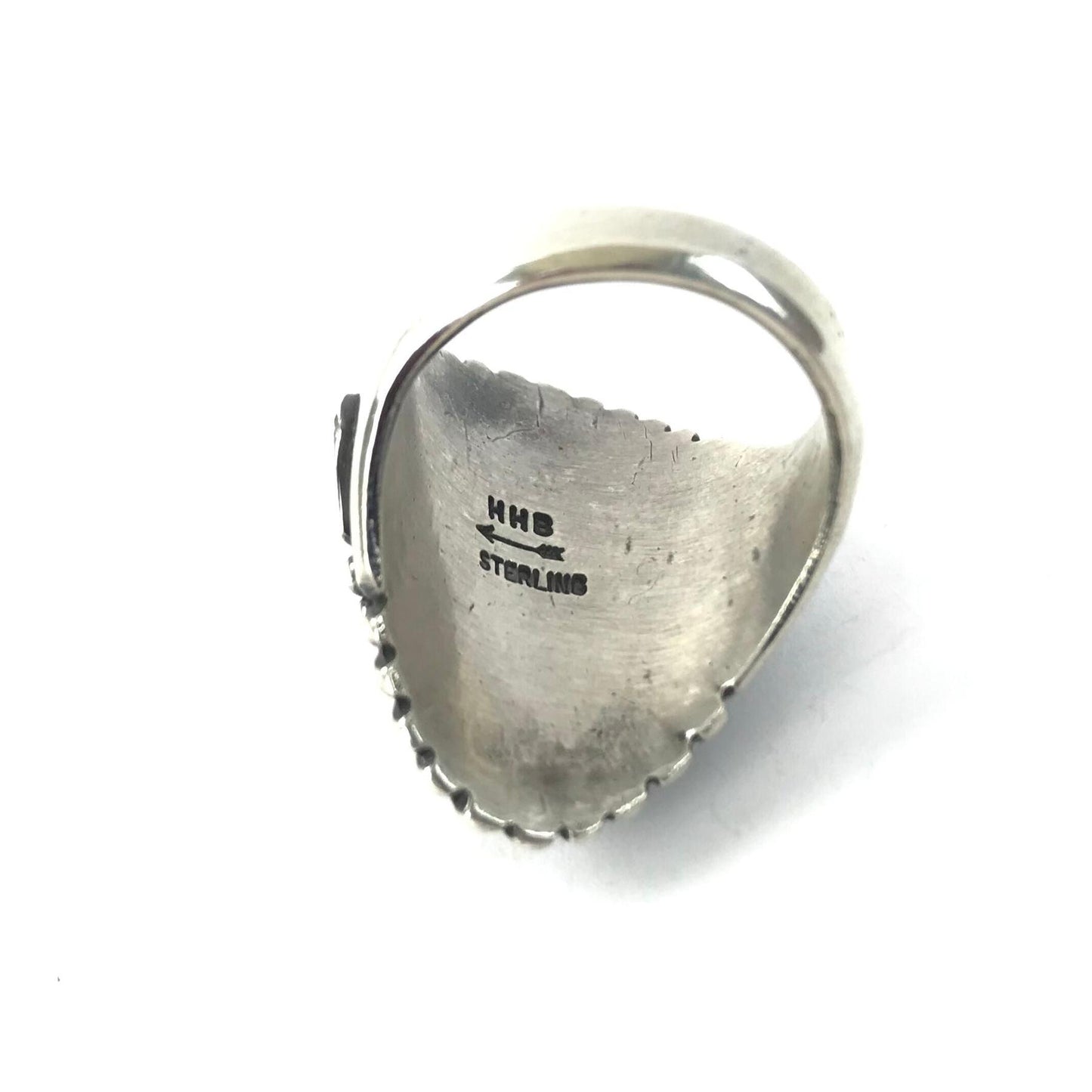 Harry H. Begay Sterling Silver Applique Medallion Ring-Indian Pueblo Store