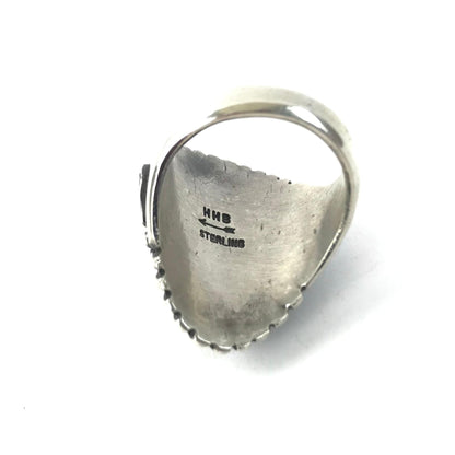 Harry H. Begay Sterling Silver Applique Medallion Ring-Indian Pueblo Store