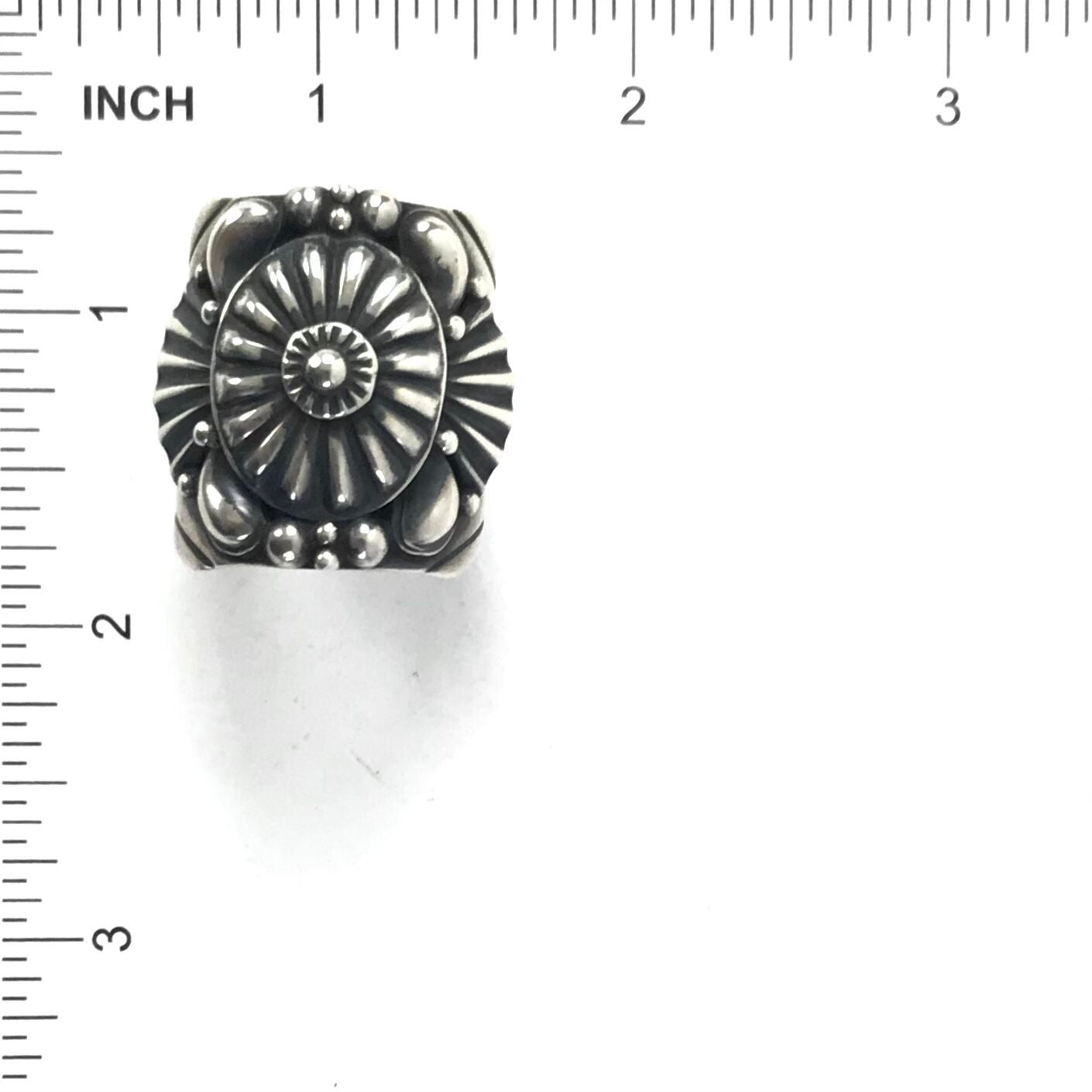 Delbert Gordon Sterling Silver Repousse Ring-Indian Pueblo Store