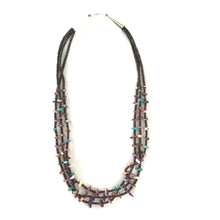 Load image into Gallery viewer, Gabriel Romero 3 Strand Spiny Oyster Shell and Turquoise Heishi Necklace-Indian Pueblo Store
