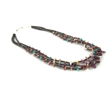 Load image into Gallery viewer, Gabriel Romero 3 Strand Spiny Oyster Shell and Turquoise Heishi Necklace-Indian Pueblo Store
