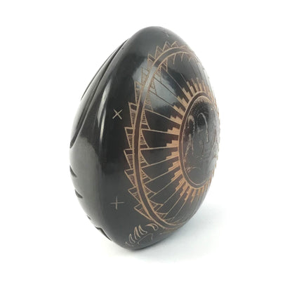 Kevin Naranjo Polished Etched Badger Seedpot-Indian Pueblo Store
