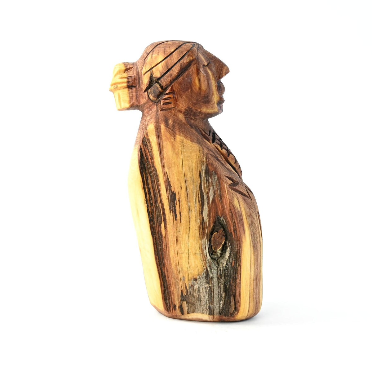 Harry and Isabella Benally "Dine Lady" Juniper Wood Carving-Indian Pueblo Store
