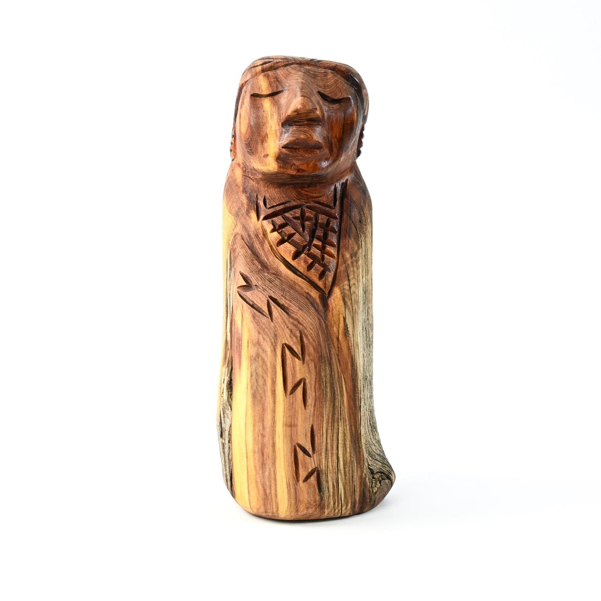 Harry and Isabella Benally "Dine Lady" Juniper Wood Carving-Indian Pueblo Store