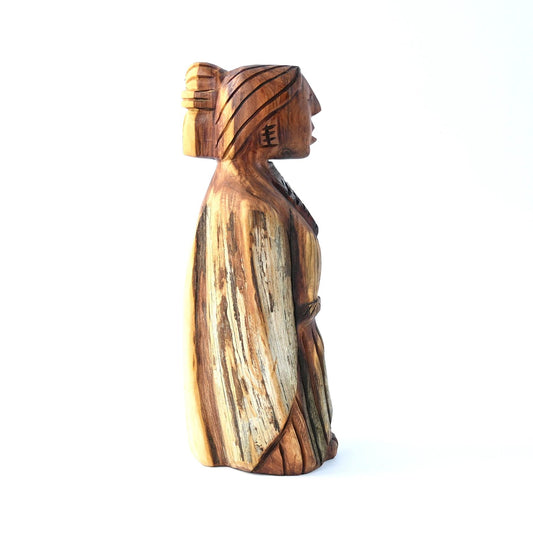 Harry and Isabella Benally "Dine Lady" Juniper Wood Carving-Indian Pueblo Store
