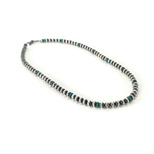 Load image into Gallery viewer, Jennifer Medina Sterling Silver and Turquoise Bead Choker Necklace-Indian Pueblo Store
