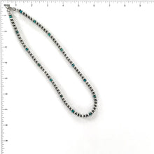 Load image into Gallery viewer, Jennifer Medina Sterling Silver and Turquoise Bead Choker Necklace-Indian Pueblo Store
