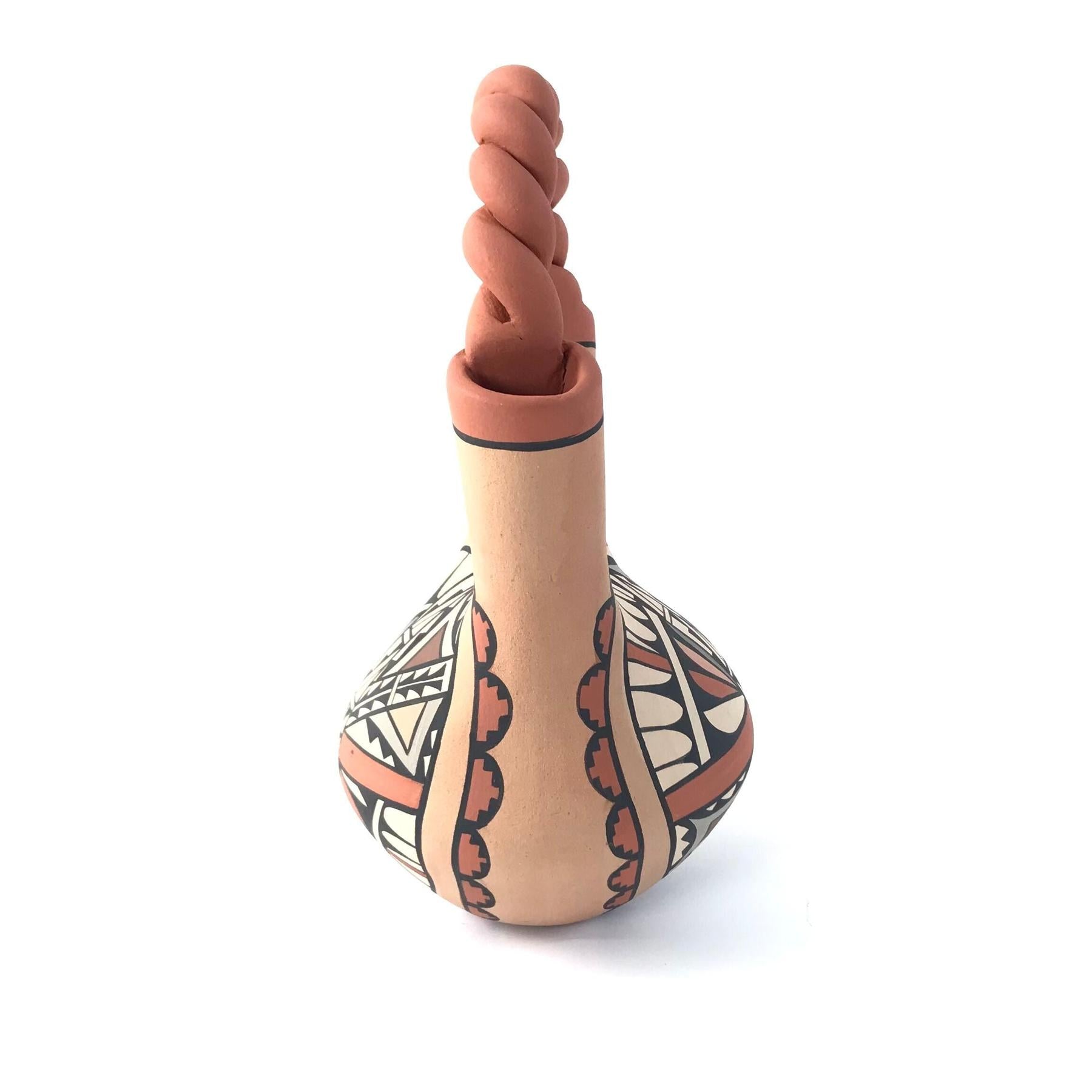 Chrislyn Fragua Twisted Handle Wedding Vase-Indian Pueblo Store