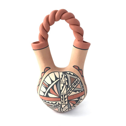 Chrislyn Fragua Twisted Handle Wedding Vase-Indian Pueblo Store
