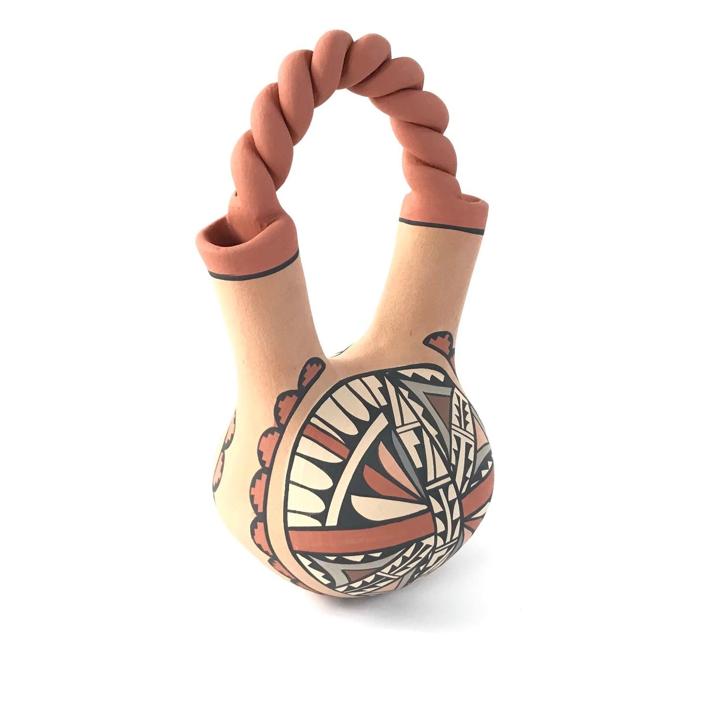 Chrislyn Fragua Twisted Handle Wedding Vase-Indian Pueblo Store