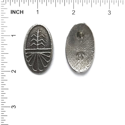 Joel Pajarito Tufa Cast Corn Earrings-Indian Pueblo Store