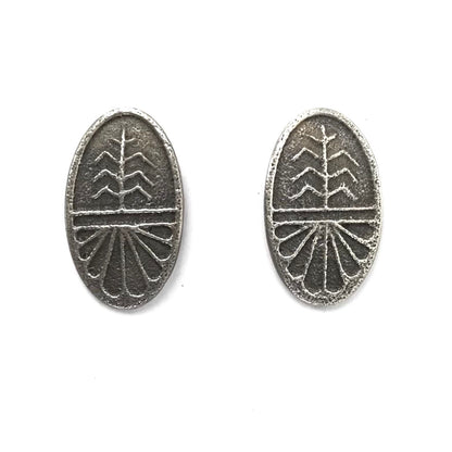 Joel Pajarito Tufa Cast Corn Earrings-Indian Pueblo Store