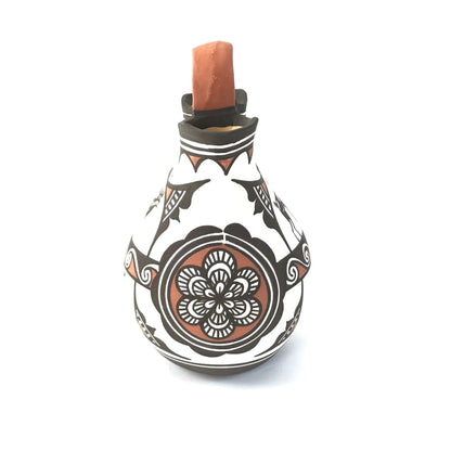 Zuni Deer in House Twisted Handle Wedding Vase-Indian Pueblo Store