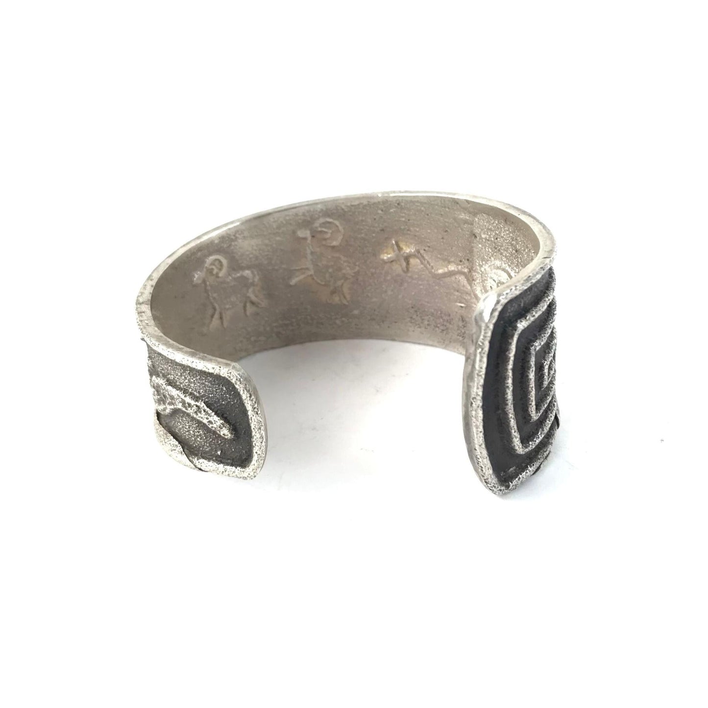 Anthony Lovato Tufa Cast Turquoise Tapered Bracelet-Indian Pueblo Store