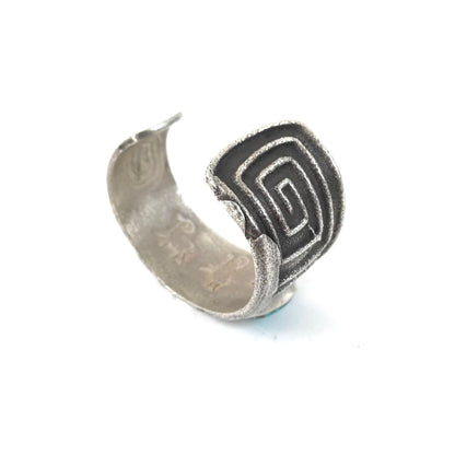 Anthony Lovato Tufa Cast Turquoise Tapered Bracelet-Indian Pueblo Store