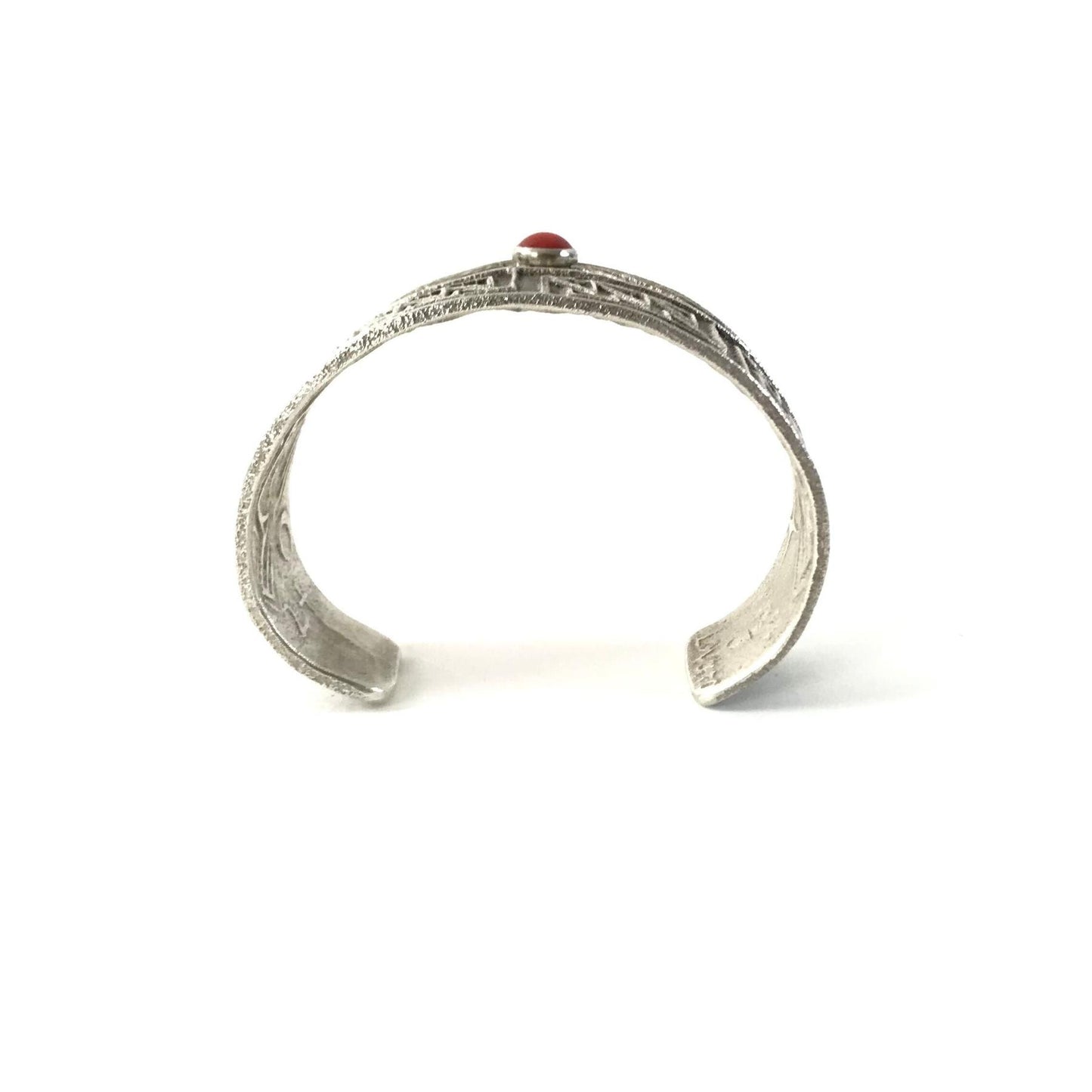 Matthew Lovato Tufa Cast Apple Coral Bracelet-Indian Pueblo Store