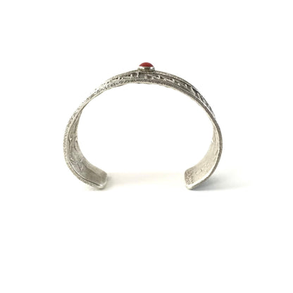 Matthew Lovato Tufa Cast Apple Coral Bracelet-Indian Pueblo Store