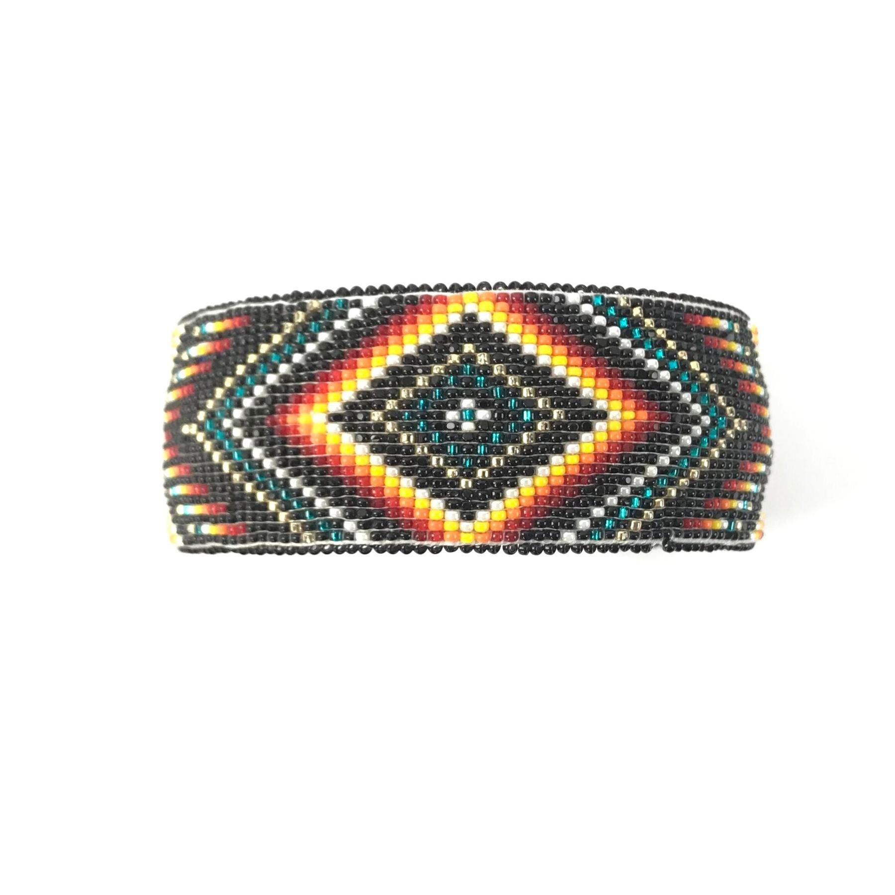 Alvin Shaw Wide Beaded Cuff Bracelet-Indian Pueblo Store
