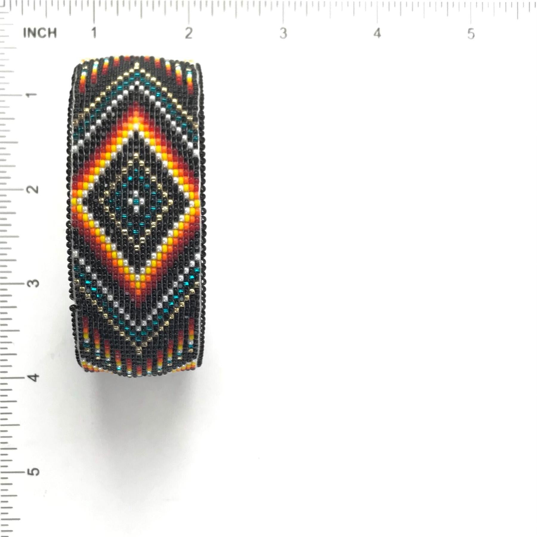 Alvin Shaw Wide Beaded Cuff Bracelet-Indian Pueblo Store