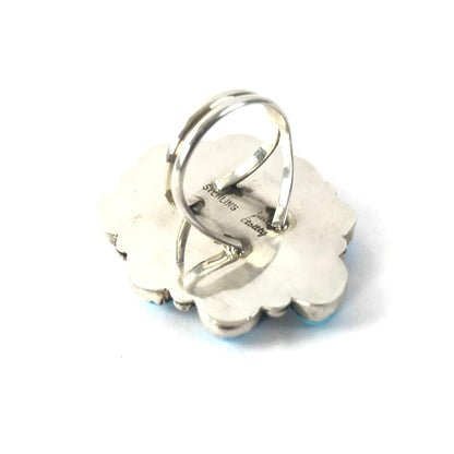 Julia Etsitty Turquoise Cluster Ring-Indian Pueblo Store