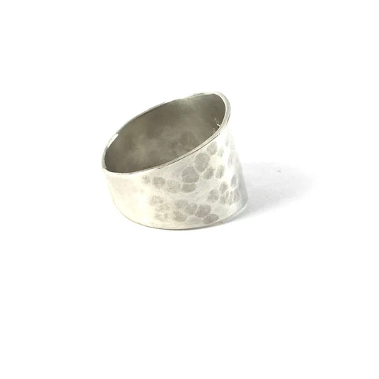Wylie Secatero Sterling Silver Hammered Ring-Indian Pueblo Store