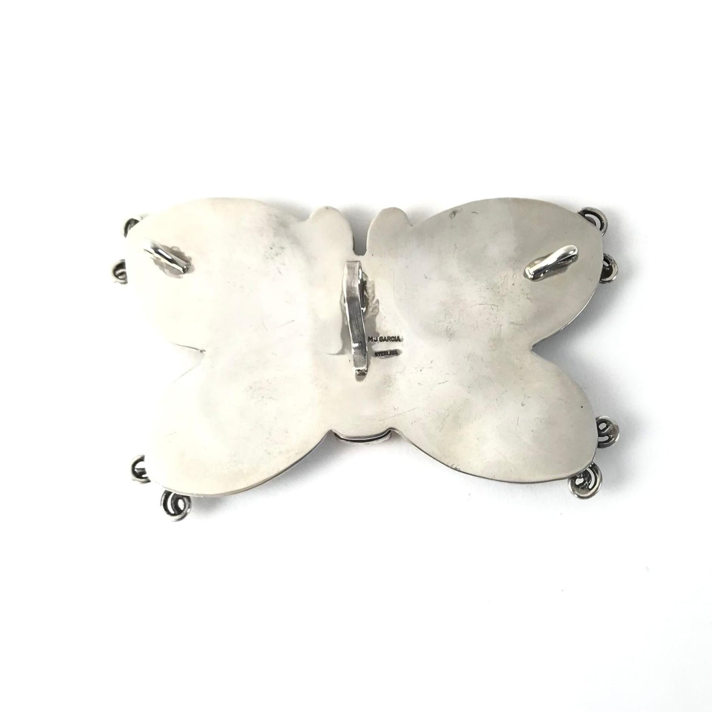 Mary Jane Garcia Spiny Oyster Shell Large Butterfly Pendant-Indian Pueblo Store