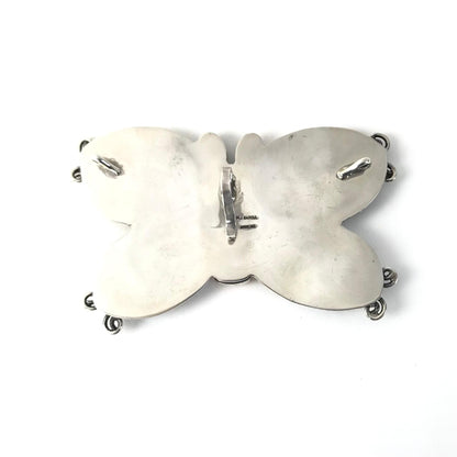 Mary Jane Garcia Spiny Oyster Shell Large Butterfly Pendant-Indian Pueblo Store