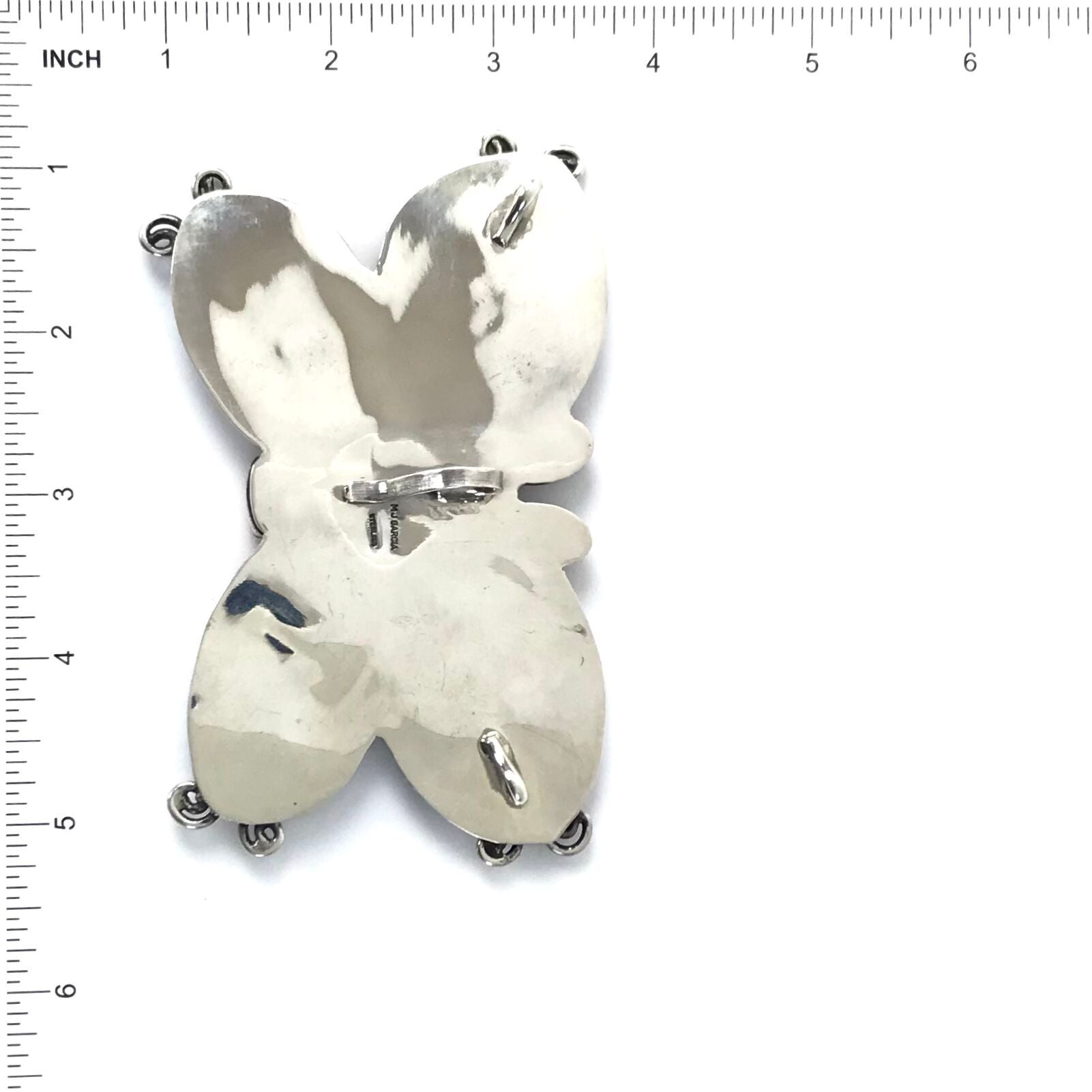 Mary Jane Garcia Spiny Oyster Shell Large Butterfly Pendant-Indian Pueblo Store