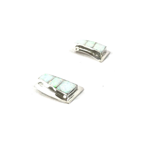 Cynthia Johnson Opal Channel Inlay Post Earrings-Indian Pueblo Store