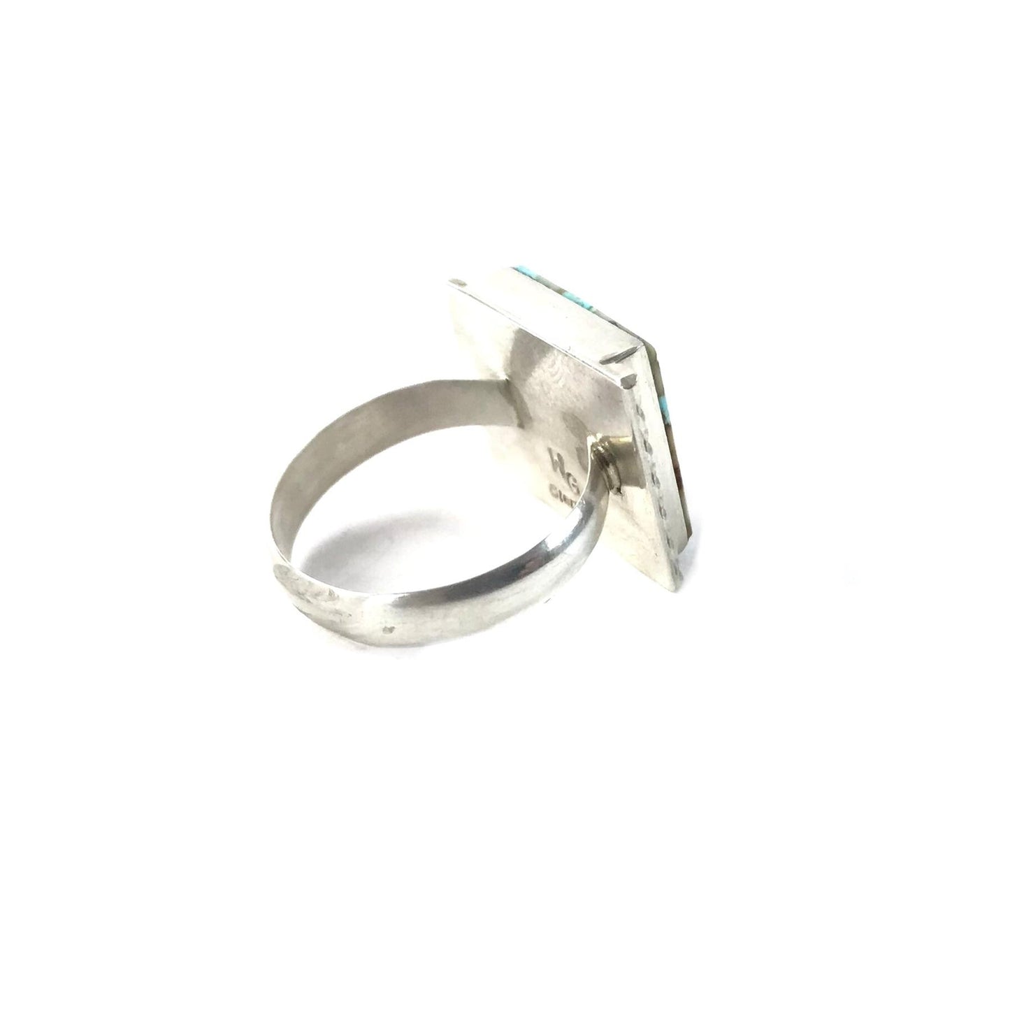 Wilbert Gray Square Turquoise Ring-Indian Pueblo Store