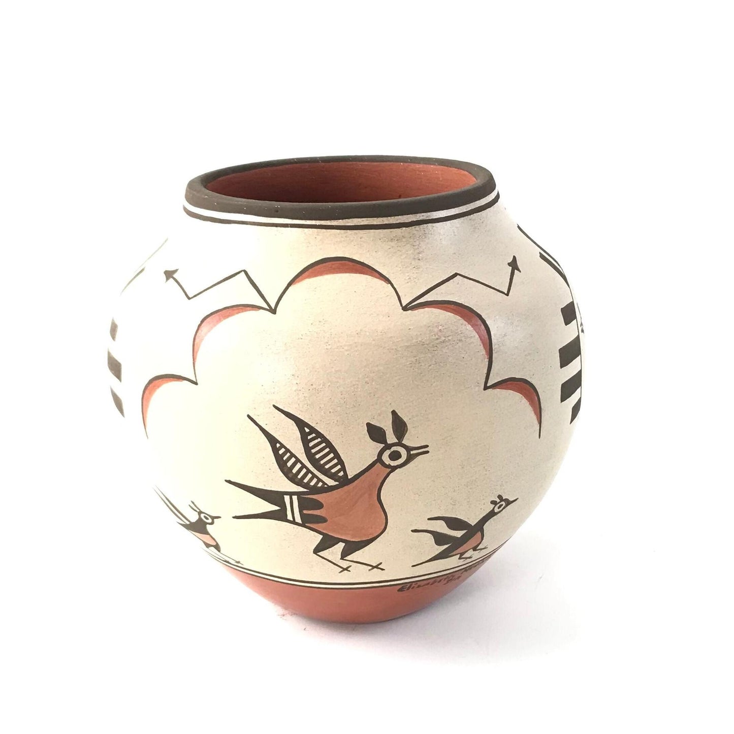 Elizabeth Medina Zia Sun Symbol Bowl-Indian Pueblo Store