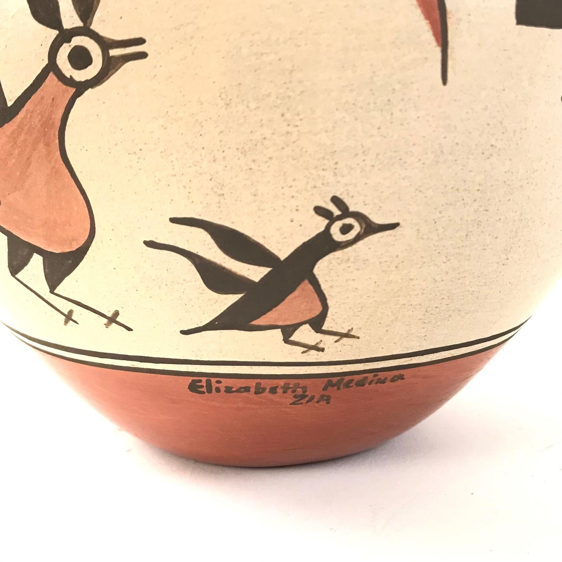 Elizabeth Medina Zia Sun Symbol Bowl-Indian Pueblo Store