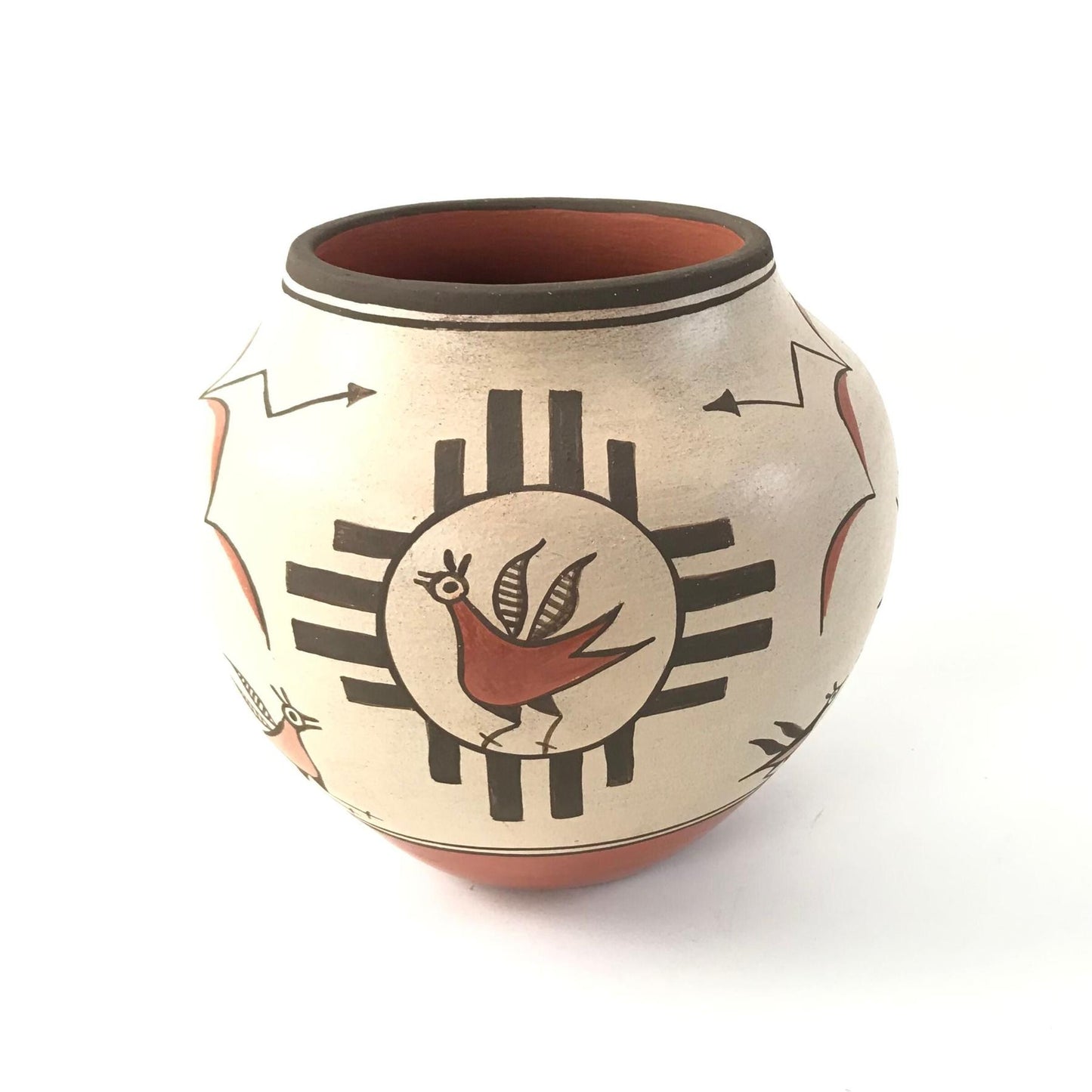 Elizabeth Medina Zia Sun Symbol Bowl-Indian Pueblo Store
