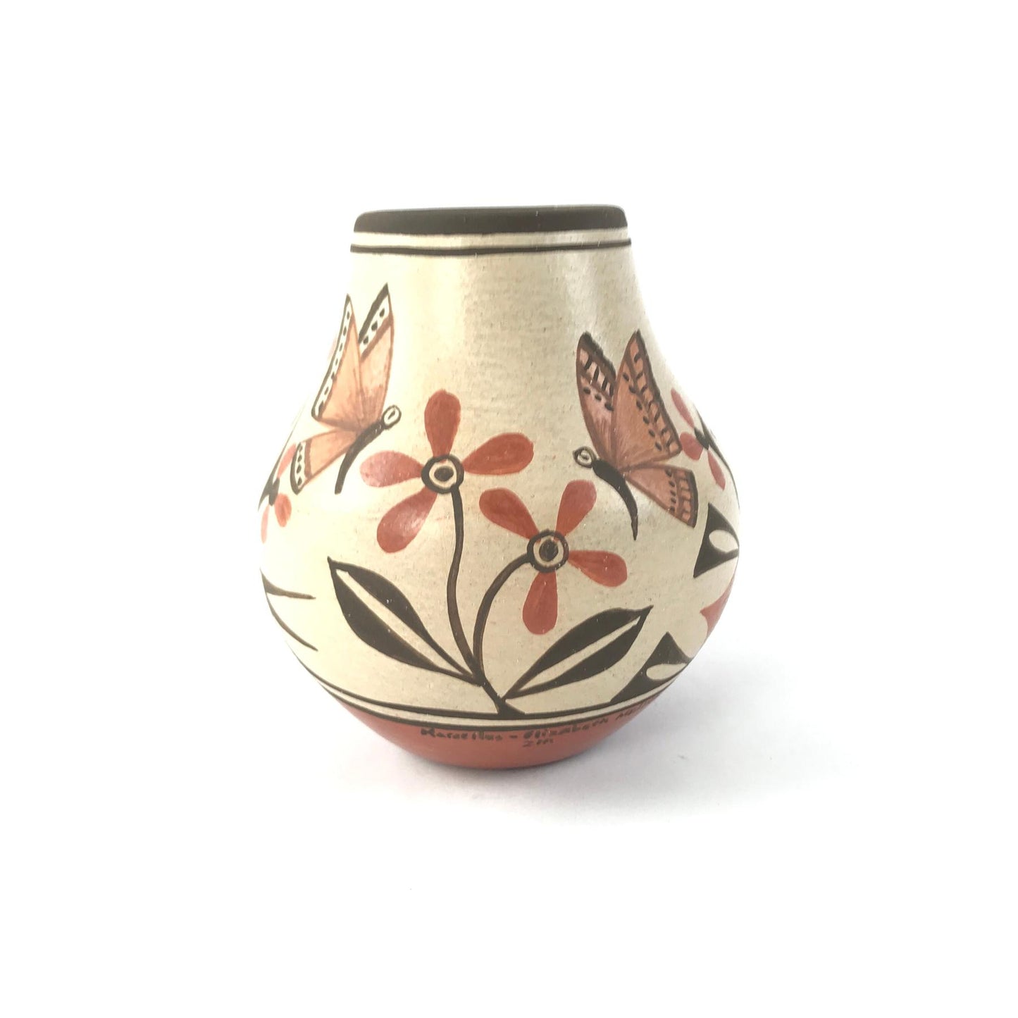 Marcellus and Elizabeth Medina Small Butterfly Dancer Jar-Indian Pueblo Store