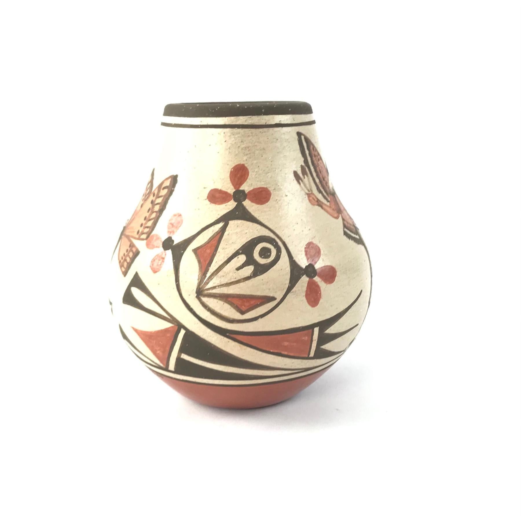 Marcellus and Elizabeth Medina Small Butterfly Dancer Jar-Indian Pueblo Store
