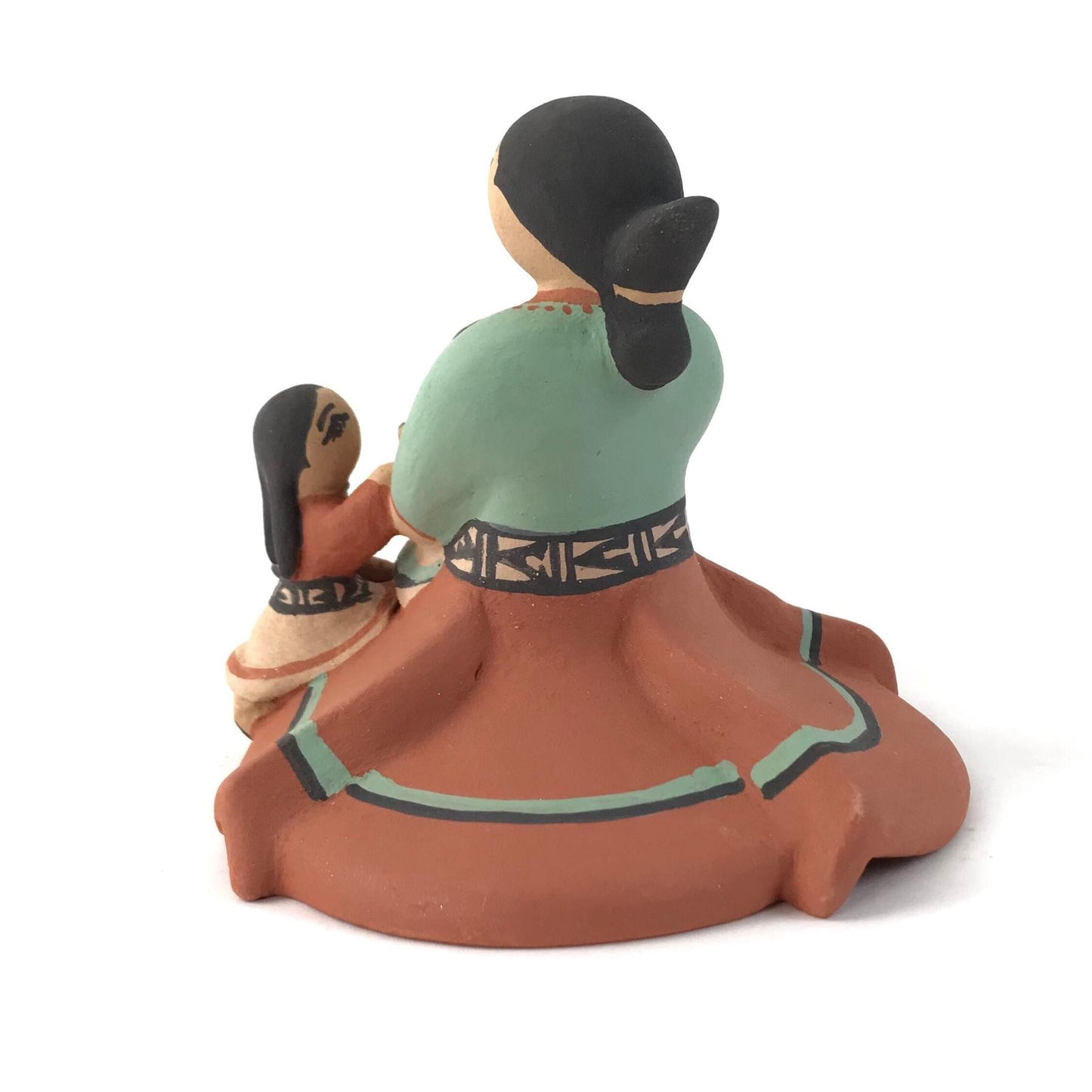 Rose Pecos-Sun Rhodesn Sitting Storyteller with Three Children-Indian Pueblo Store