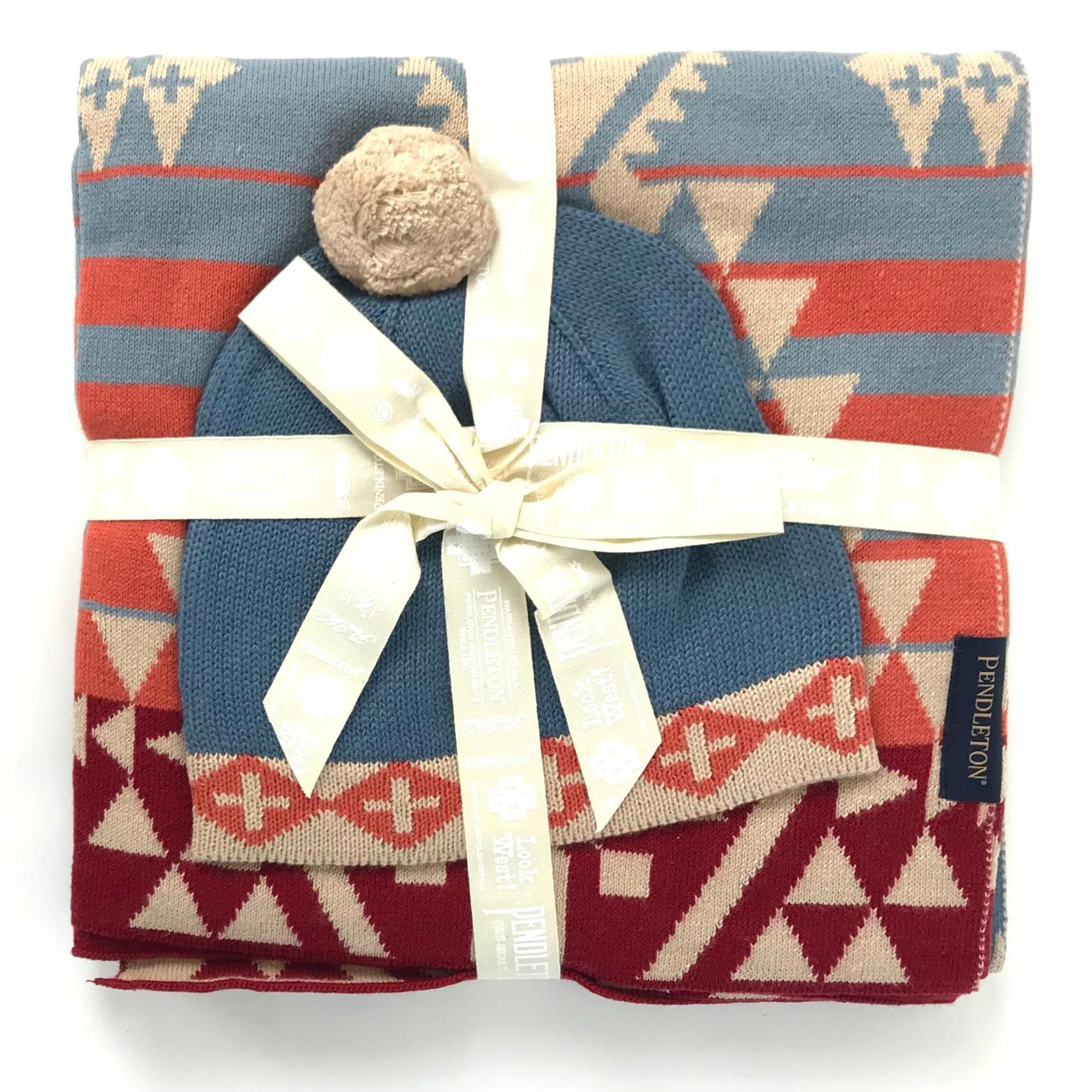 Pendleton Knit Baby Blanket and Beanie Set-Indian Pueblo Store