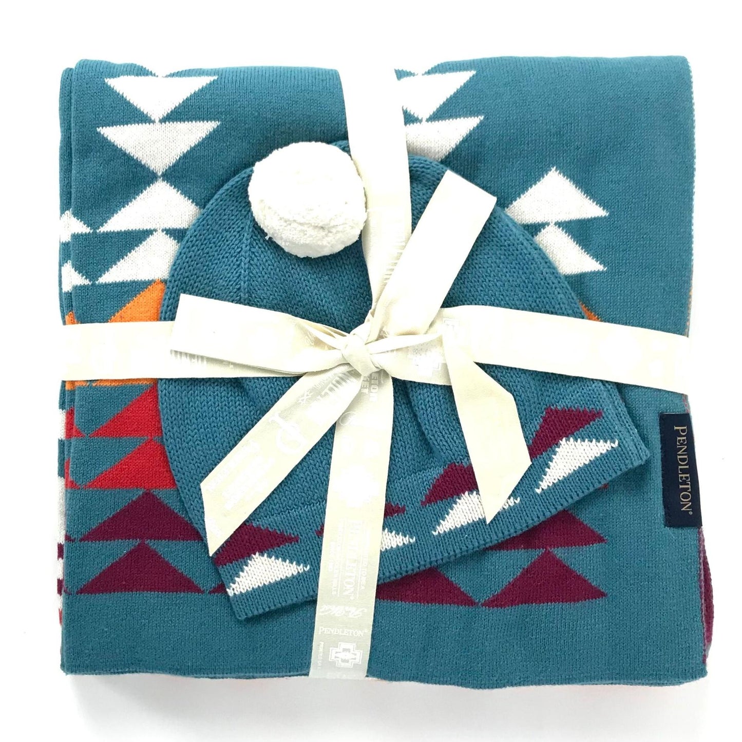 Pendleton Knit Baby Blanket and Beanie Set-Indian Pueblo Store