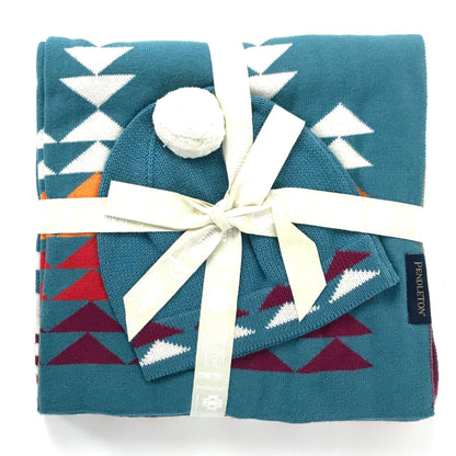 Pendleton Knit Baby Blanket and Beanie Set-Indian Pueblo Store