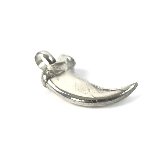 Virick Laweka Sterling Silver Sandcast Bear Claw Pendant-Indian Pueblo Store