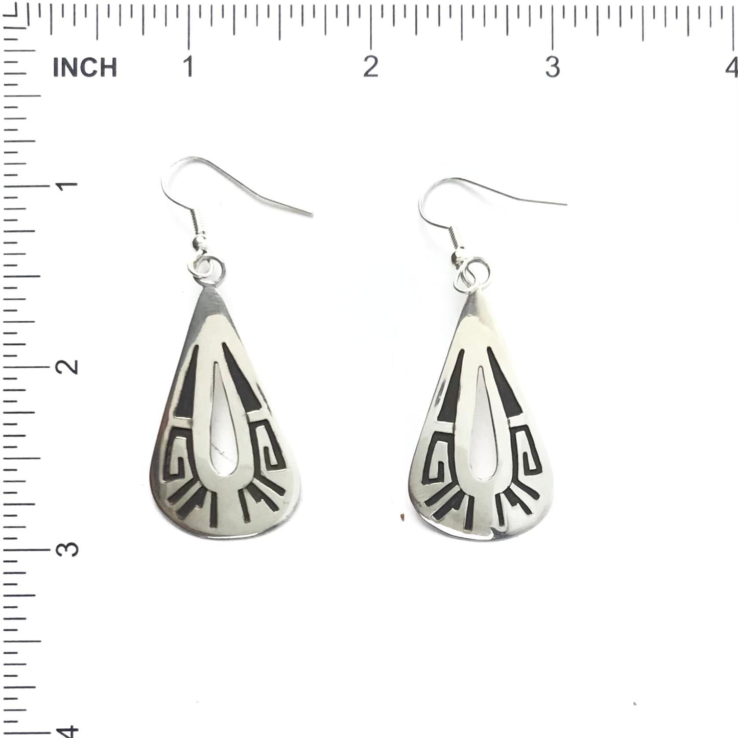 Sonny Gene Teardrop Overlay Dangle Earrings-Indian Pueblo Store