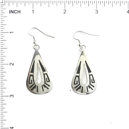 Sonny Gene Teardrop Overlay Dangle Earrings-Indian Pueblo Store